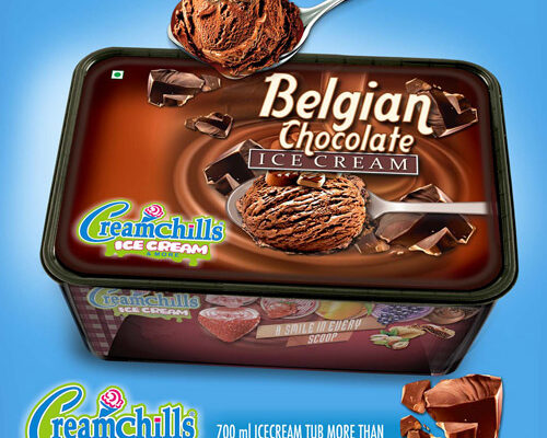 Belgian Chocolate Fruit Ice Cream Tub Tabletop 3d