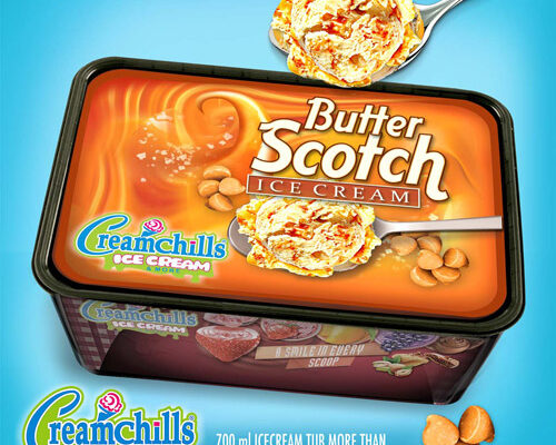 Butter Scotch Ice Cream Tub Tabletop-3d